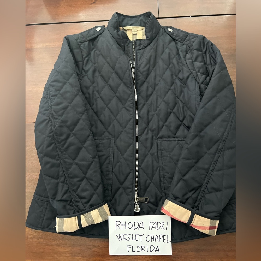 💯 Authentic L Burberry Brit Quilted Zip Jacket